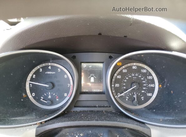 5XYZT3LB8HG415070 2017 HYUNDAI SANTA Maroon Вид щитка приладів