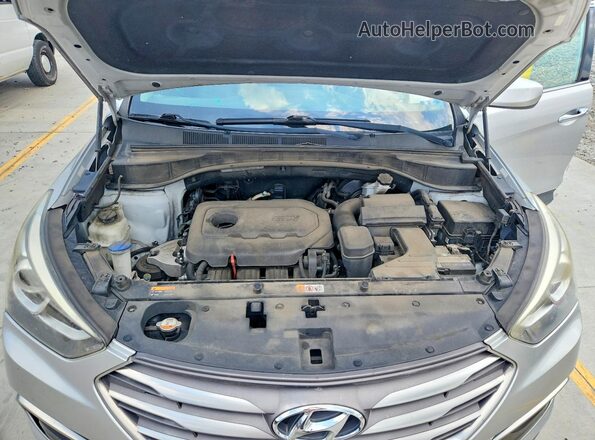 5XYZT3LB8HG435786 2017 HYUNDAI SANTA Silver Вид підкапотного простору