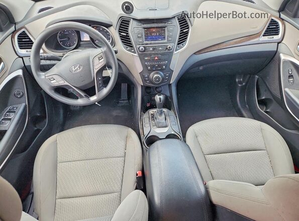 5XYZT3LB8HG435786 2017 HYUNDAI SANTA Silver Вид панелі приладів