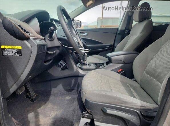 5XYZT3LB8JG563466 2018 HYUNDAI SANTA Gray Vista interior delantera