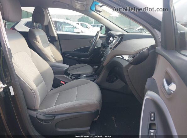 5XYZT3LB9GG374902 2016 HYUNDAI SANTA FE SPORT Black წინა სალონის ხედი