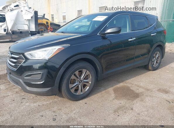 5XYZT3LB9GG374902 2016 HYUNDAI SANTA FE SPORT Black წინა მარცხენა ხედი სამი მეოთხედიდან