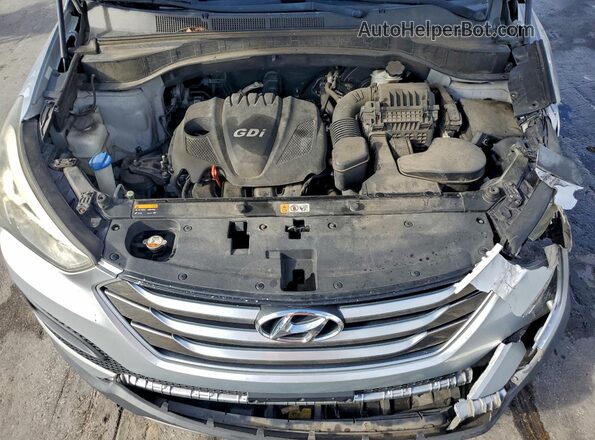 5XYZT3LBXGG365030 2016 HYUNDAI SANTA Silver Вид підкапотного простору