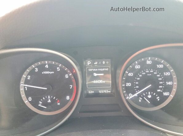 5XYZT3LBXJG525852 2018 HYUNDAI SANTA Silver Instrument cluster view