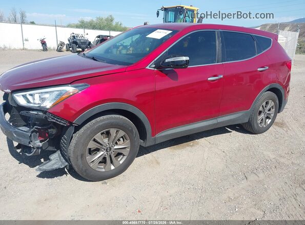 5XYZTDLB0GG349909 2016 HYUNDAI SANTA FE SPORT Maroon Передня ліва чверть