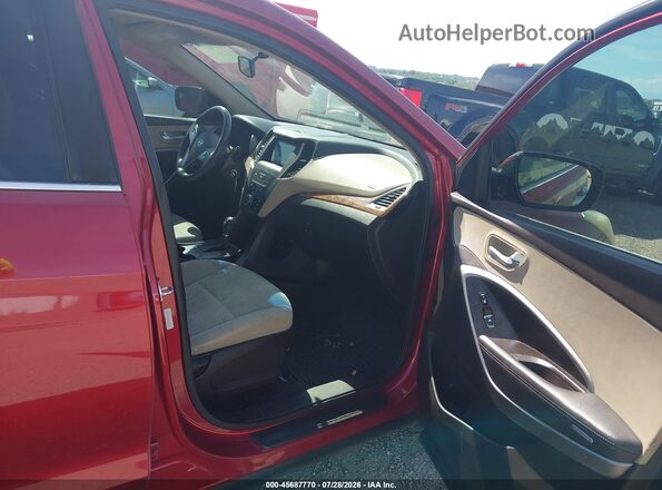 5XYZTDLB0GG349909 2016 HYUNDAI SANTA FE SPORT Maroon Вид салону спереду