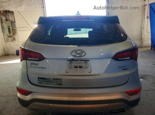 5XYZTDLB0HG413996 2017 HYUNDAI SANTA Серебряный Вид сзади