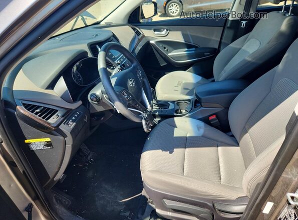 5XYZTDLB0JG532010 2018 HYUNDAI SANTA Gray Front interior view