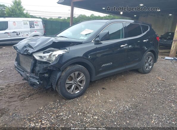 5XYZTDLB1GG329636 2016 HYUNDAI SANTA FE SPORT Black Vista tres cuartos delantera izquierda