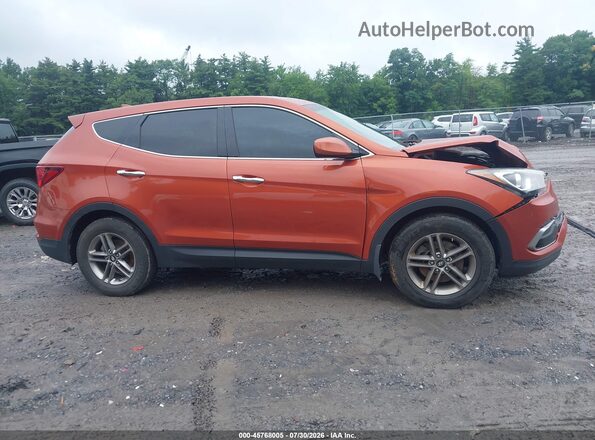 5XYZTDLB1HG438566 2017 HYUNDAI SANTA FE SPORT Оранжевый Вид задней части салона