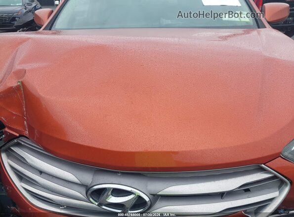 5XYZTDLB1HG438566 2017 HYUNDAI SANTA FE SPORT Оранжевый Вид сзади