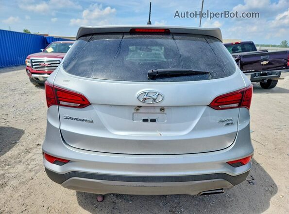 5XYZTDLB3JG530011 2018 HYUNDAI SANTA Silver Widok z tyłu