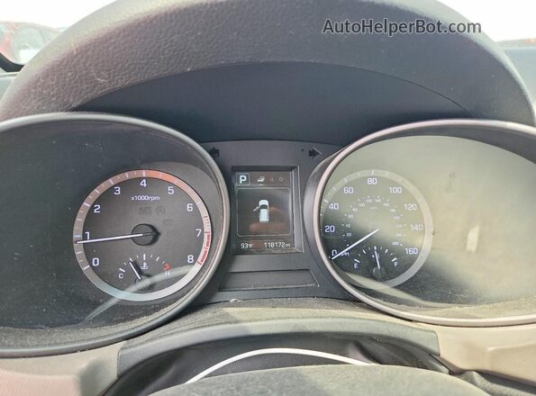 5XYZTDLB3JG530011 2018 HYUNDAI SANTA Silver Widok zestawu wskaźników