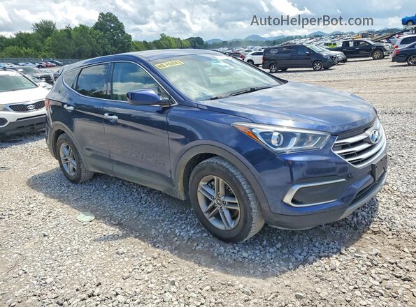 5XYZTDLB6JG565660 2018 HYUNDAI SANTA Blue Front right
