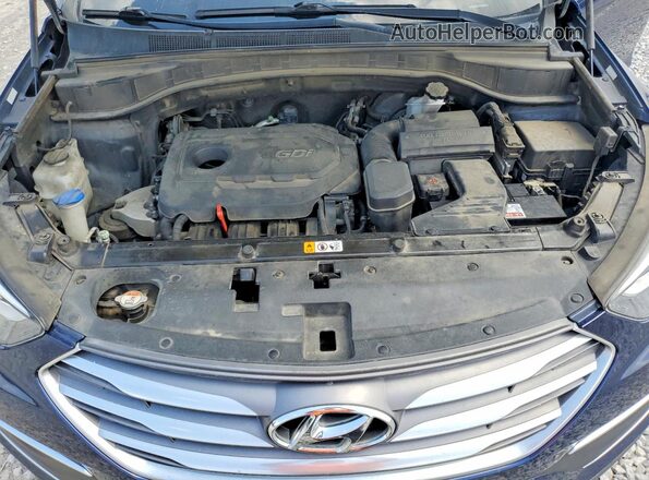 5XYZTDLB6JG565660 2018 HYUNDAI SANTA Blue Engine compartment view