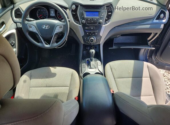 5XYZTDLB7GG363712 2016 HYUNDAI SANTA Blue Вид панелі приладів