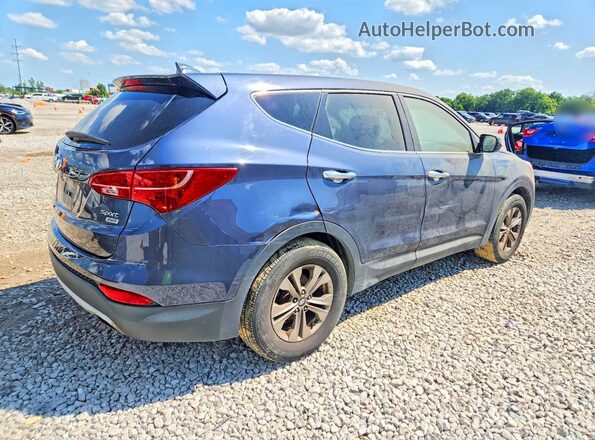 5XYZTDLB7GG363712 2016 HYUNDAI SANTA Blue Задня права чверть