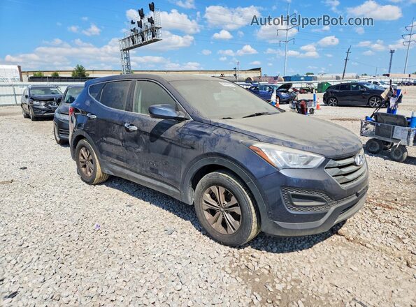 5XYZTDLB7GG363712 2016 HYUNDAI SANTA Blue Передня права чверть