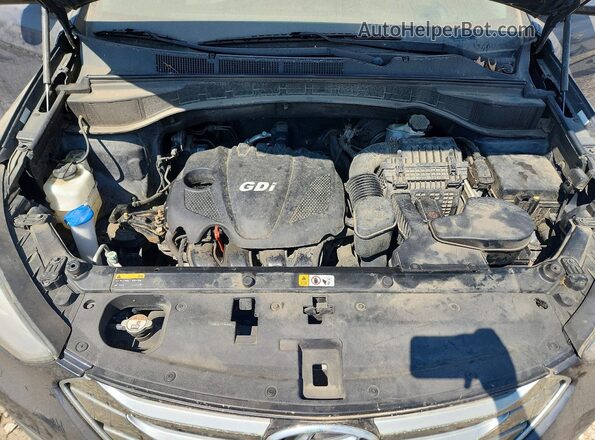 5XYZTDLB7GG363712 2016 HYUNDAI SANTA Blue Вид підкапотного простору