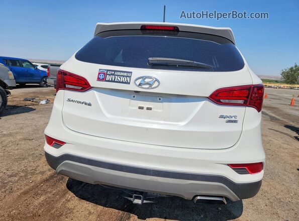 5XYZTDLB7JG552559 2018 HYUNDAI SANTA White უკანა ხედი