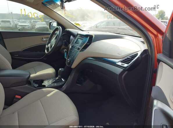 5XYZTDLB8HG391004 2017 HYUNDAI SANTA FE SPORT Orange წინა სალონის ხედი