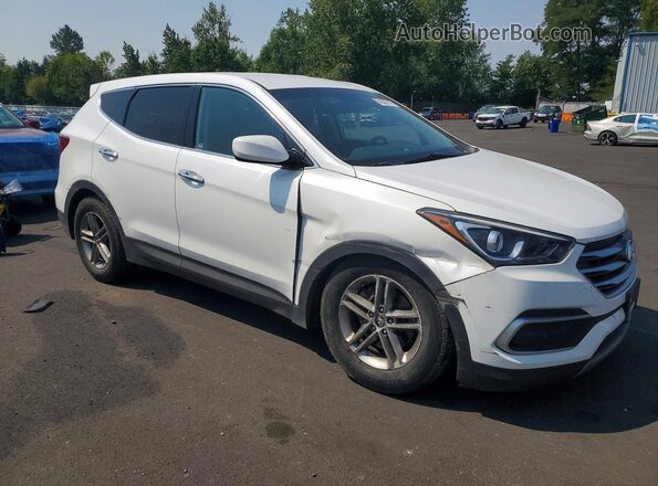 5XYZTDLB9JG560596 2018 HYUNDAI SANTA Белый Передняя правая четверть