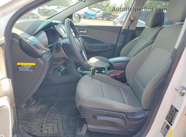 5XYZTDLB9JG560596 2018 HYUNDAI SANTA Белый Вид салона спереди