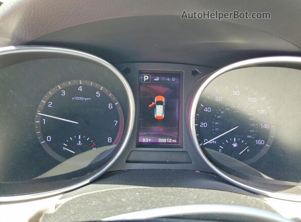5XYZU3LB0JG538056 2018 HYUNDAI SANTA Silver Instrument cluster view