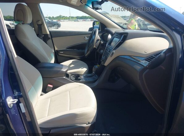 5XYZU3LB1HG452975 2017 HYUNDAI SANTA FE SPORT Blue Widok wnętrza z przodu