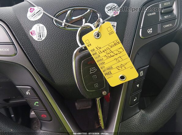 5XYZU3LB2GG366637 2016 HYUNDAI SANTA FE SPORT Silver Առջևի վահանակի տեսք