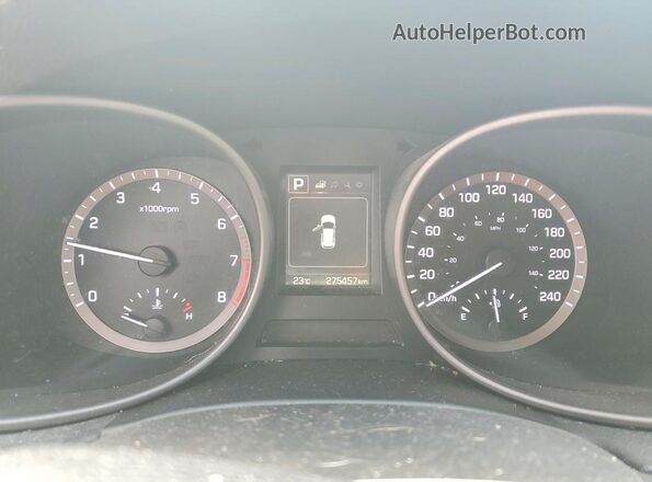 5XYZU3LB3HG452640 2017 HYUNDAI SANTA White Instrument cluster view