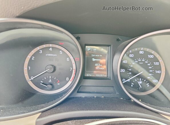 5XYZU3LB4HG425995 2017 HYUNDAI SANTA Синий Вид щитка приборов