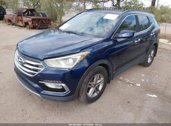5XYZU3LB5HG459170 2017 HYUNDAI SANTA FE SPORT Blue Առջևի ձախ երեք քառորդ տեսարան