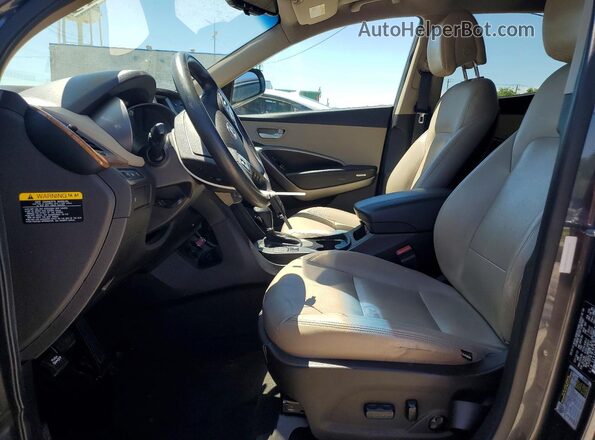 5XYZU3LB6GG347539 2016 HYUNDAI SANTA Gray Vista interior delantera