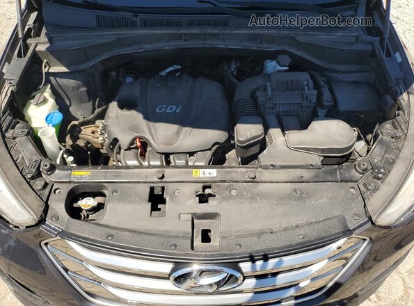 5XYZU3LB6GG347539 2016 HYUNDAI SANTA Gray Vista del compartimento del motor