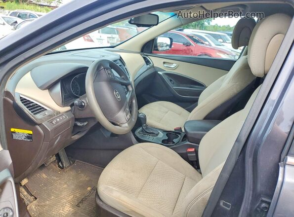 5XYZU3LB7HG429281 2017 HYUNDAI SANTA Charcoal Front interior view