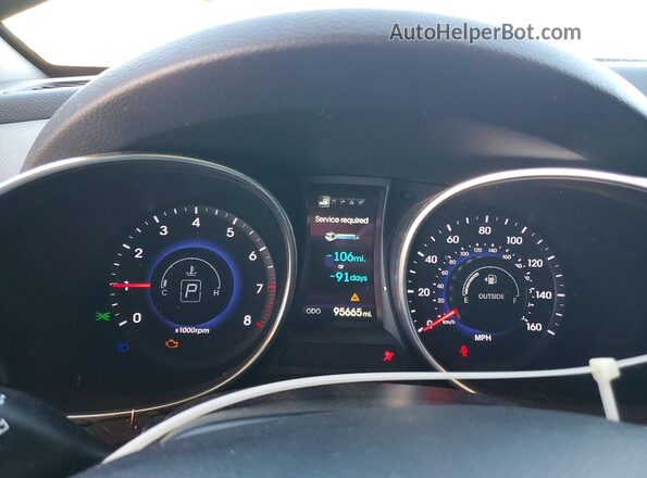 5XYZU3LBXGG372153 2016 HYUNDAI SANTA Серый Вид щитка приборов