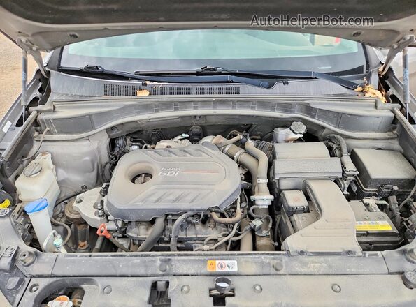 5XYZUDLA2HG452383 2017 HYUNDAI SANTA Серый Вид подкапотного пространства