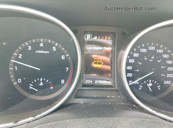 5XYZUDLA4HG471047 2017 HYUNDAI SANTA White ხელსაწყოთა პანელის ხედი