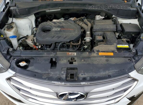 5XYZUDLA4HG471047 2017 HYUNDAI SANTA White ძრავის განყოფილების ხედი