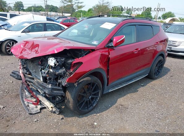 5XYZUDLB0HG436353 2017 HYUNDAI SANTA FE SPORT Red Առջևի ձախ երեք քառորդ տեսարան