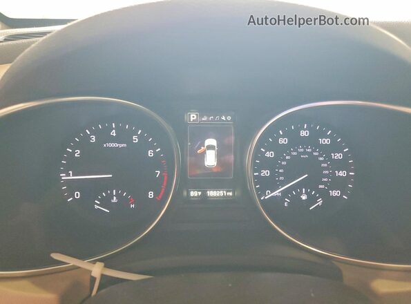 5XYZUDLB0HG473595 2017 HYUNDAI SANTA Black Вид щитка приладів
