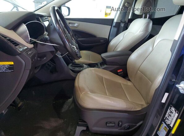 5XYZUDLB0HG473595 2017 HYUNDAI SANTA Black Вид салону спереду