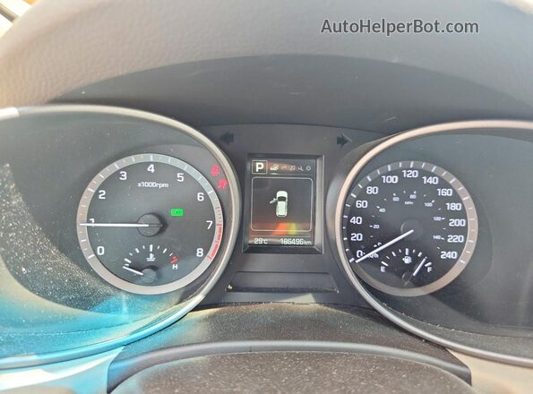 5XYZUDLB0HG484547 2017 HYUNDAI SANTA White ხელსაწყოთა პანელის ხედი