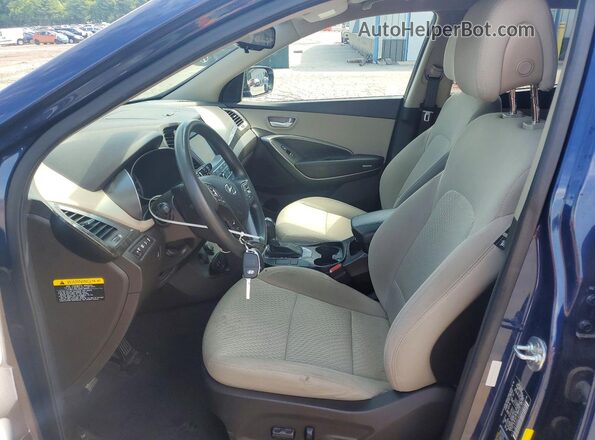 5XYZUDLB0HG493295 2017 HYUNDAI SANTA Blue წინა სალონის ხედი