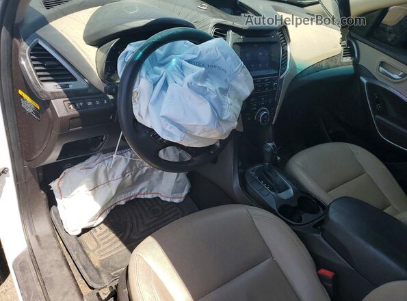 5XYZUDLB1HG387437 2017 HYUNDAI SANTA White წინა პანელის ხედი