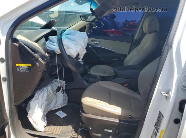 5XYZUDLB1HG387437 2017 HYUNDAI SANTA White წინა სალონის ხედი