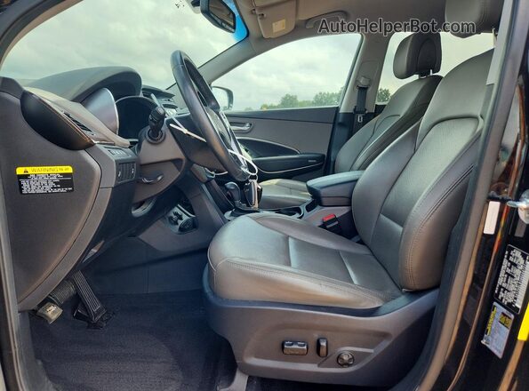 5XYZUDLB1HG440721 2017 HYUNDAI SANTA Черный Вид салона спереди