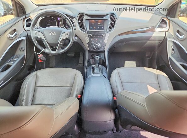 5XYZUDLB1HG440721 2017 HYUNDAI SANTA Черный Вид панели приборов