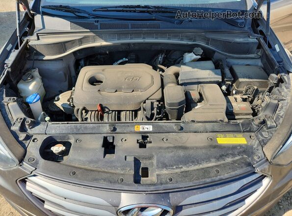 5XYZUDLB1HG455350 2017 HYUNDAI SANTA Gray Widok komory silnika